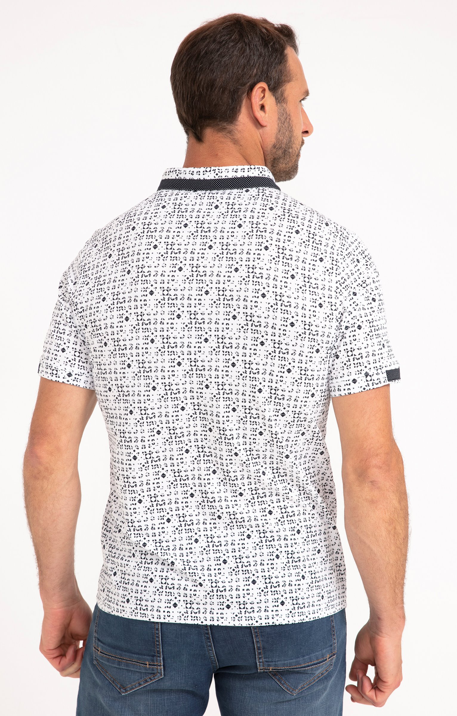 Polo manches courtes Ori - BLANC