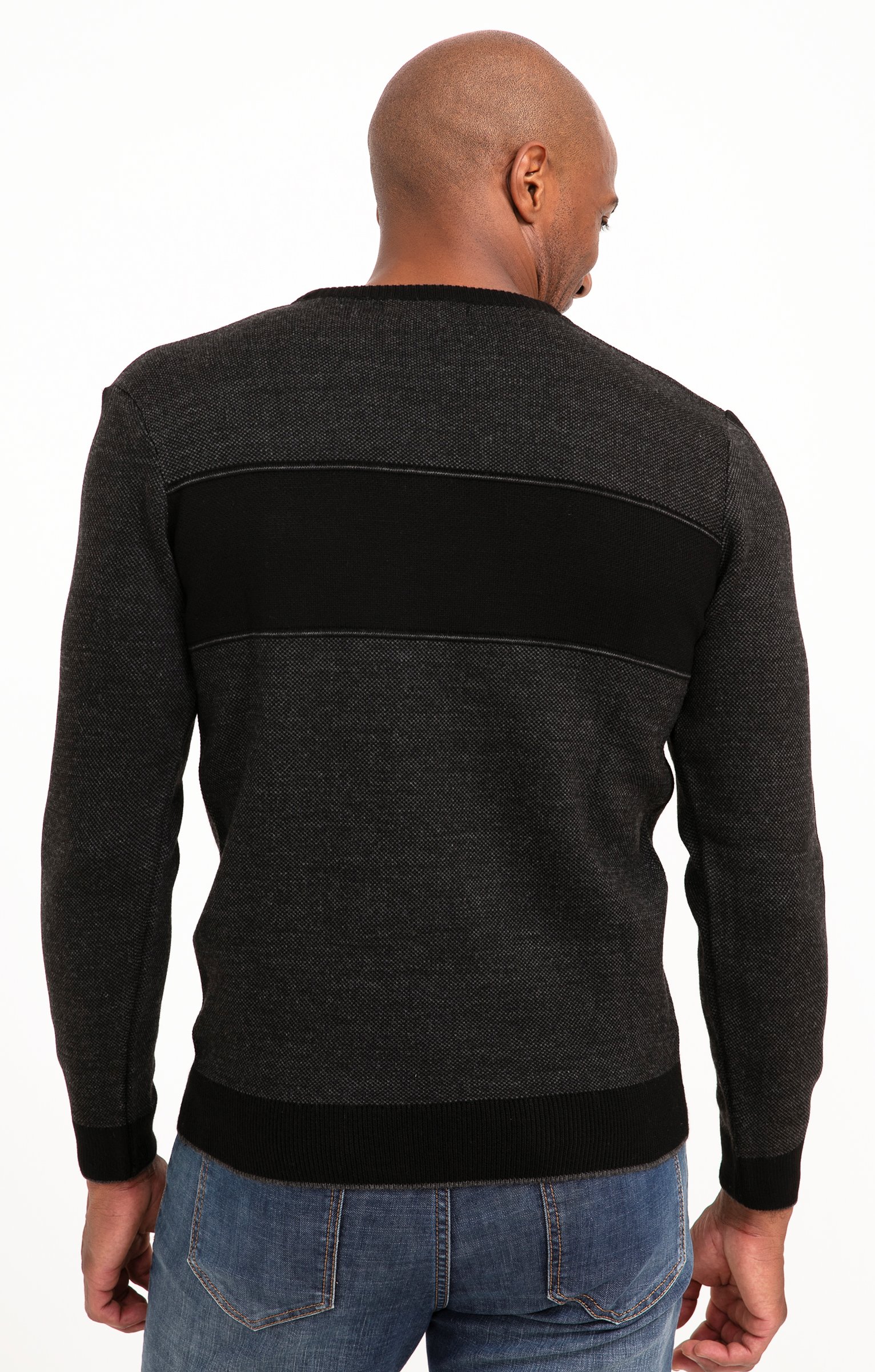 Pull col rond noir - NOIR