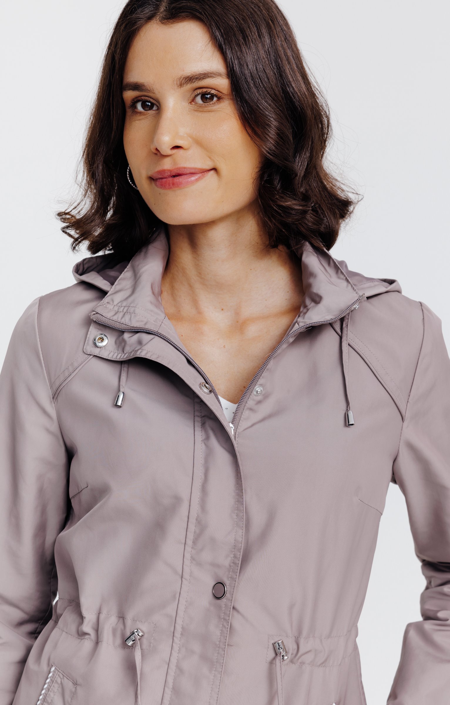 Parka avec capuche amovible - TAUPE