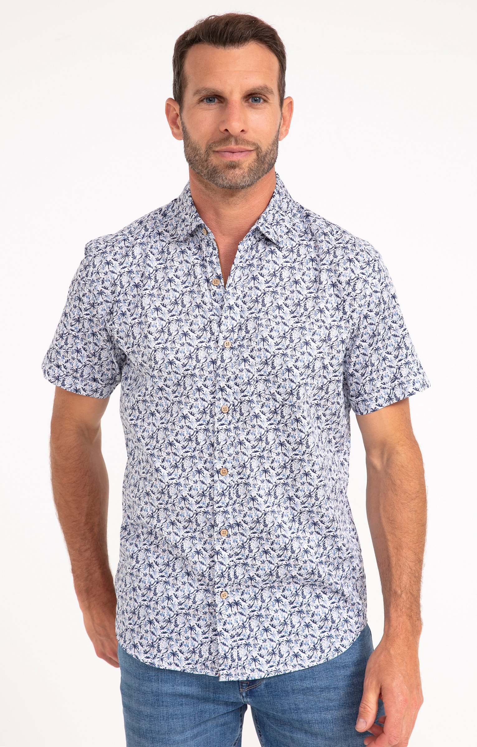 Chemise manches courtes LORENA - BLEU