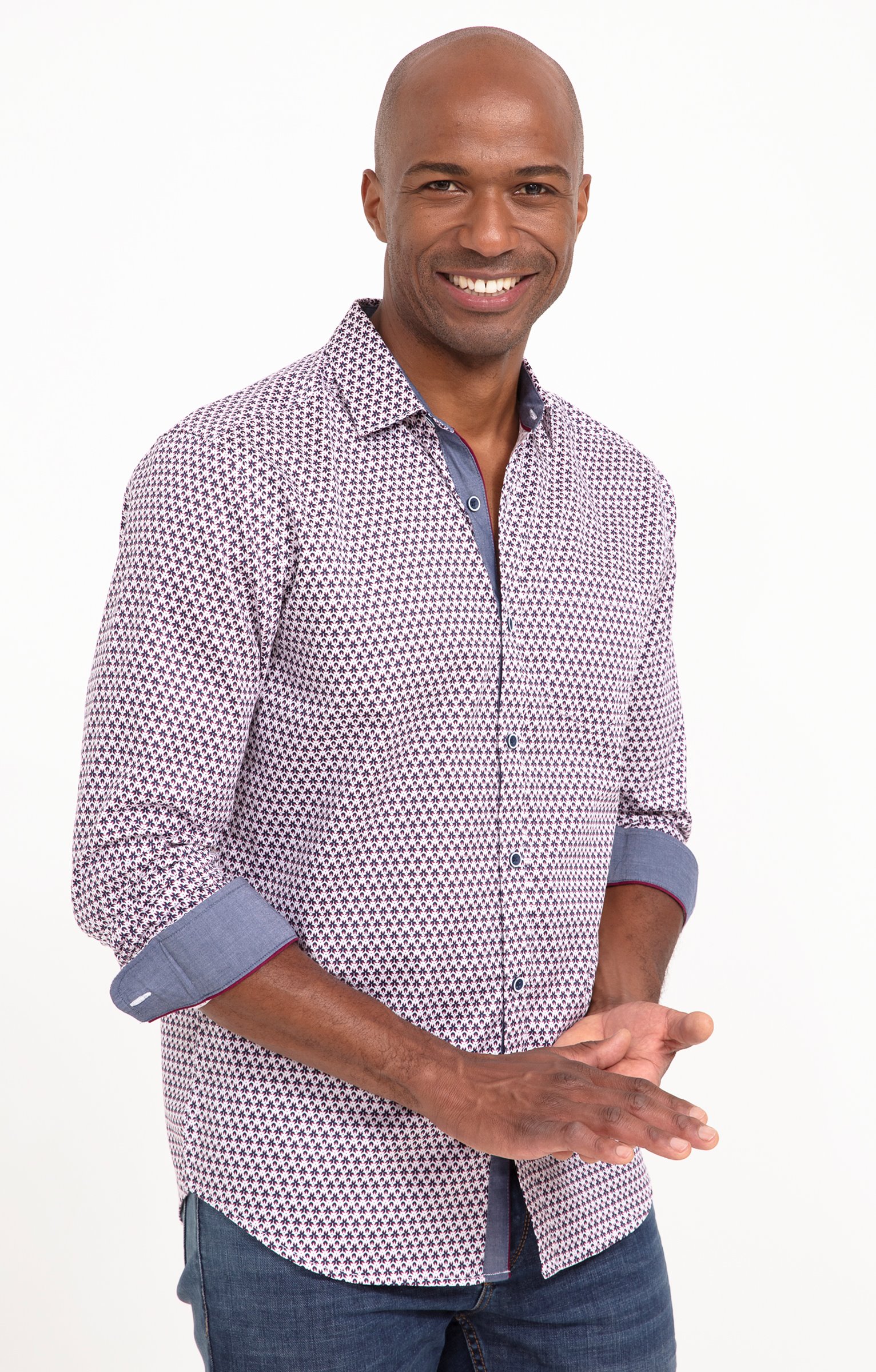 Chemise à manches longues ROSASO - BORDEAUX