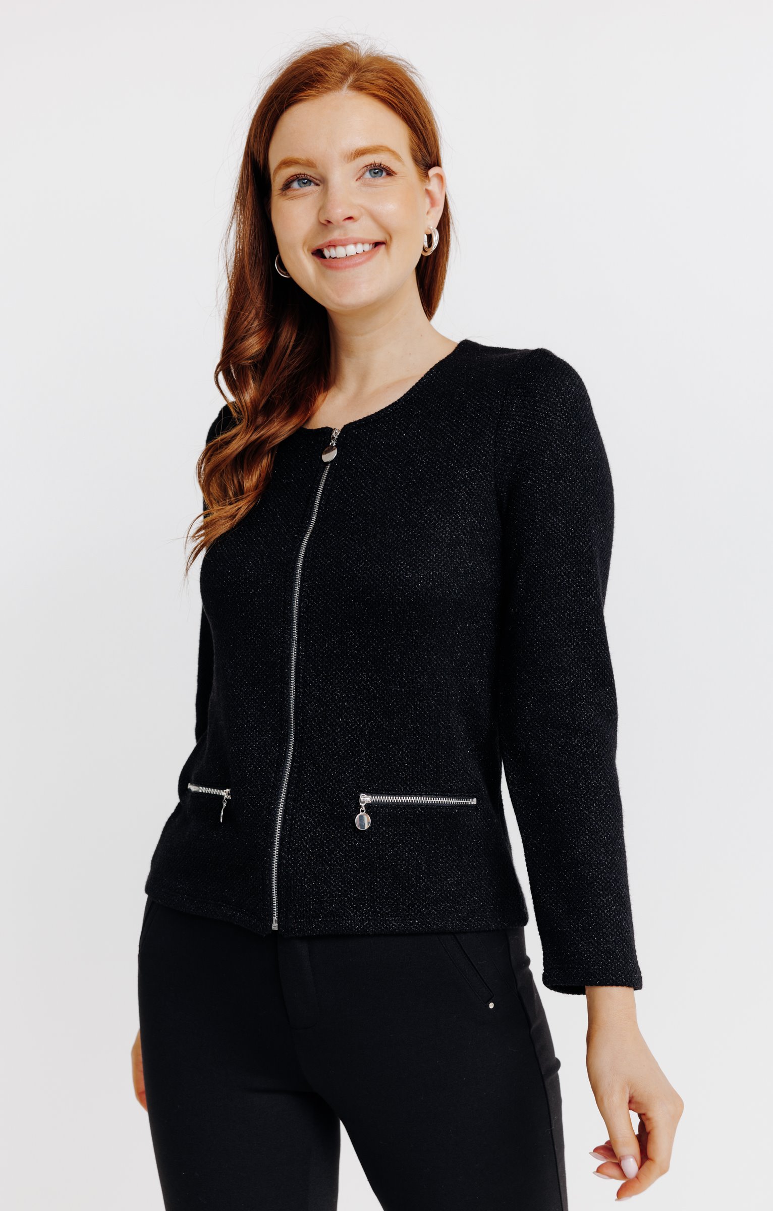 Cardigan zippé - NOIR