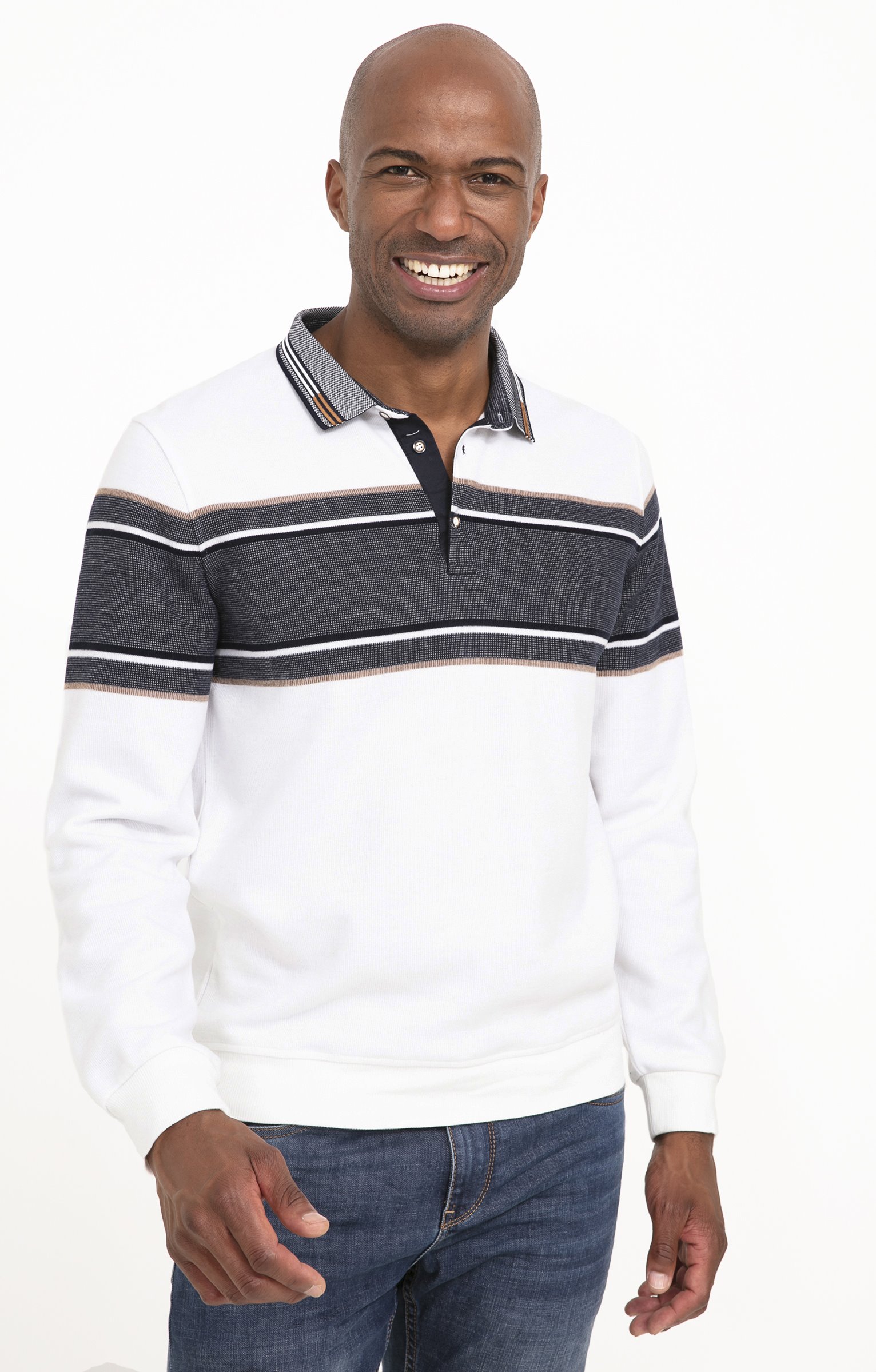 Polo manches longues Young - BLANC