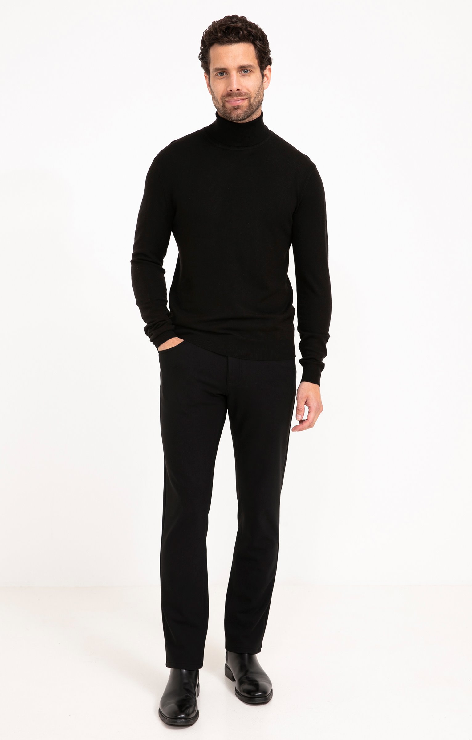 Pantalon 5 poches Biface - NOIR