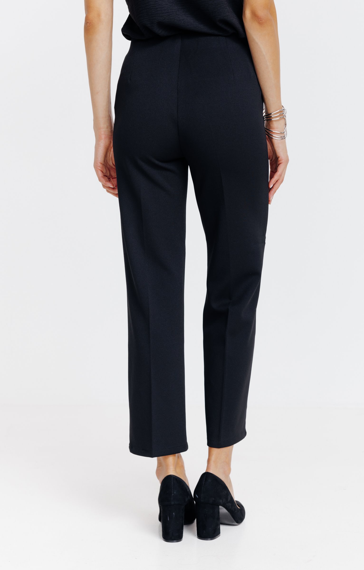 Pantalon large en maille - NOIR