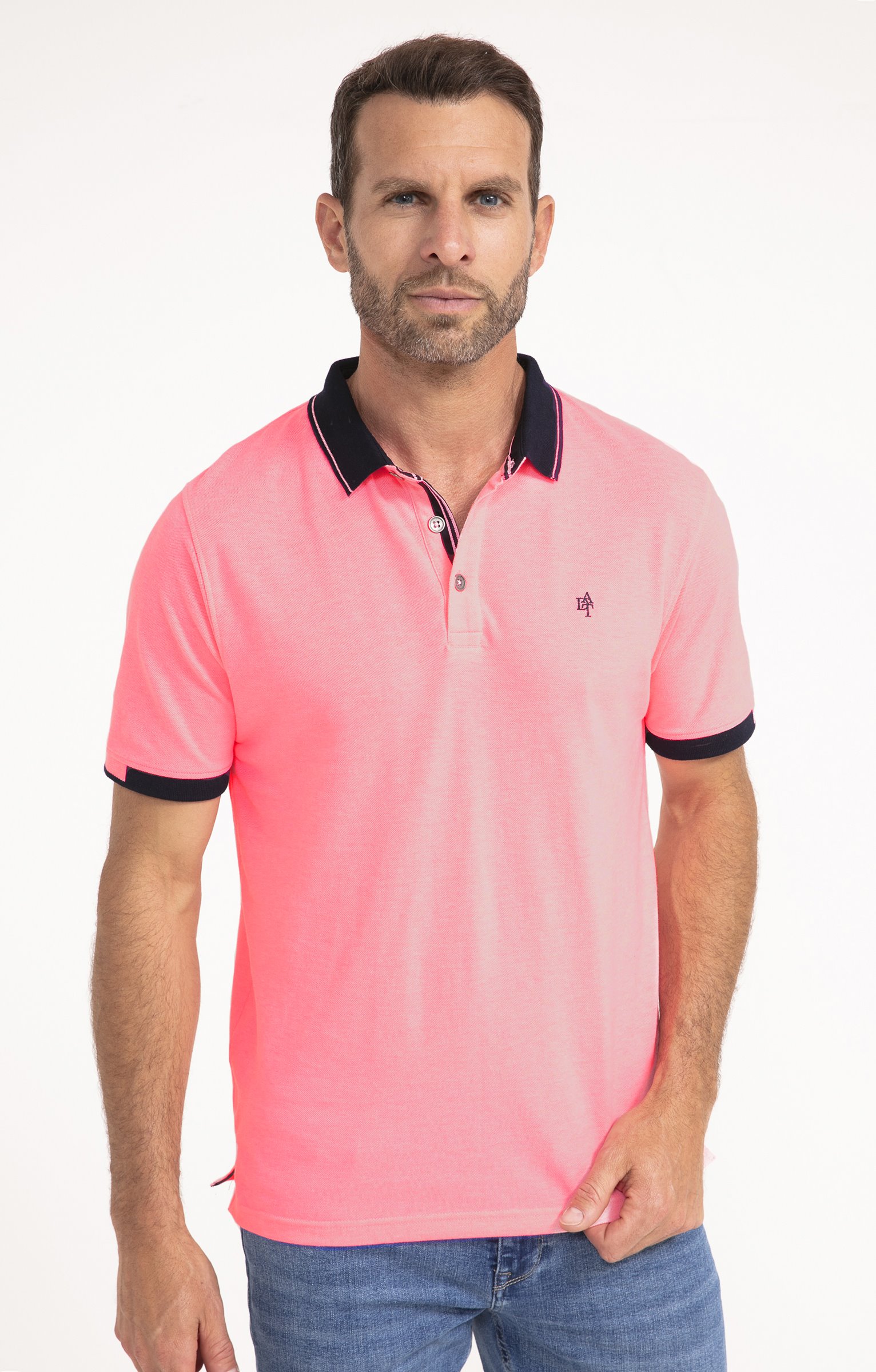 Polo manches courtes Fluo - ROSE