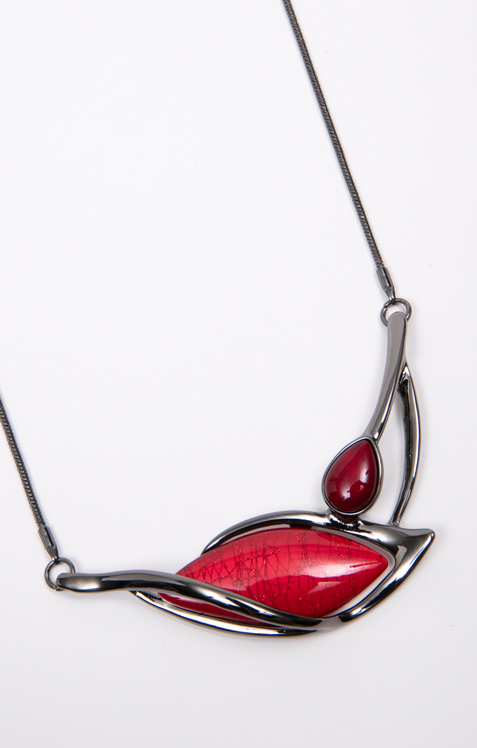 Ras de cou feuille - ROUGE