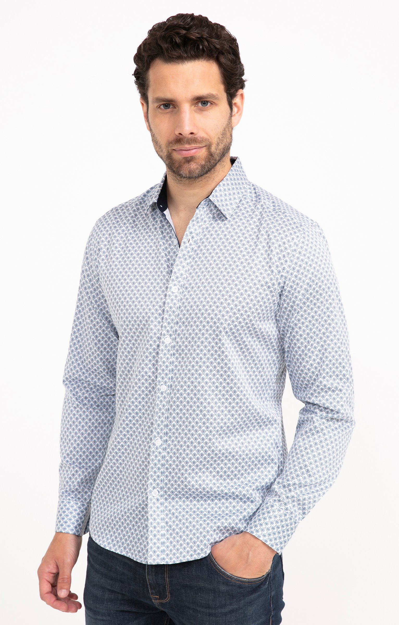 Chemise manches longues BARCA - BLANC