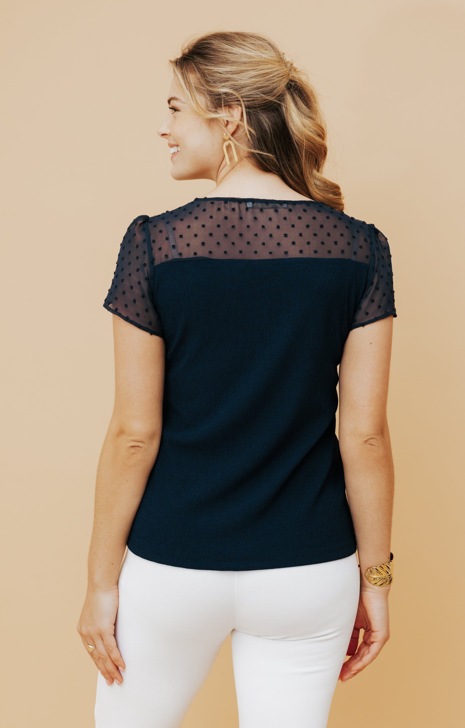 Tee-shirt uni galon - MARINE