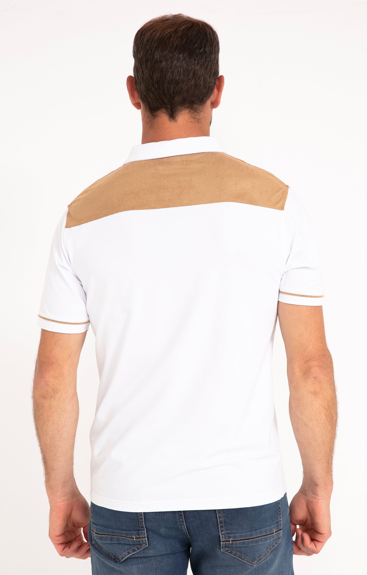 Polo manches courtes Sued Shoulder - BLANC