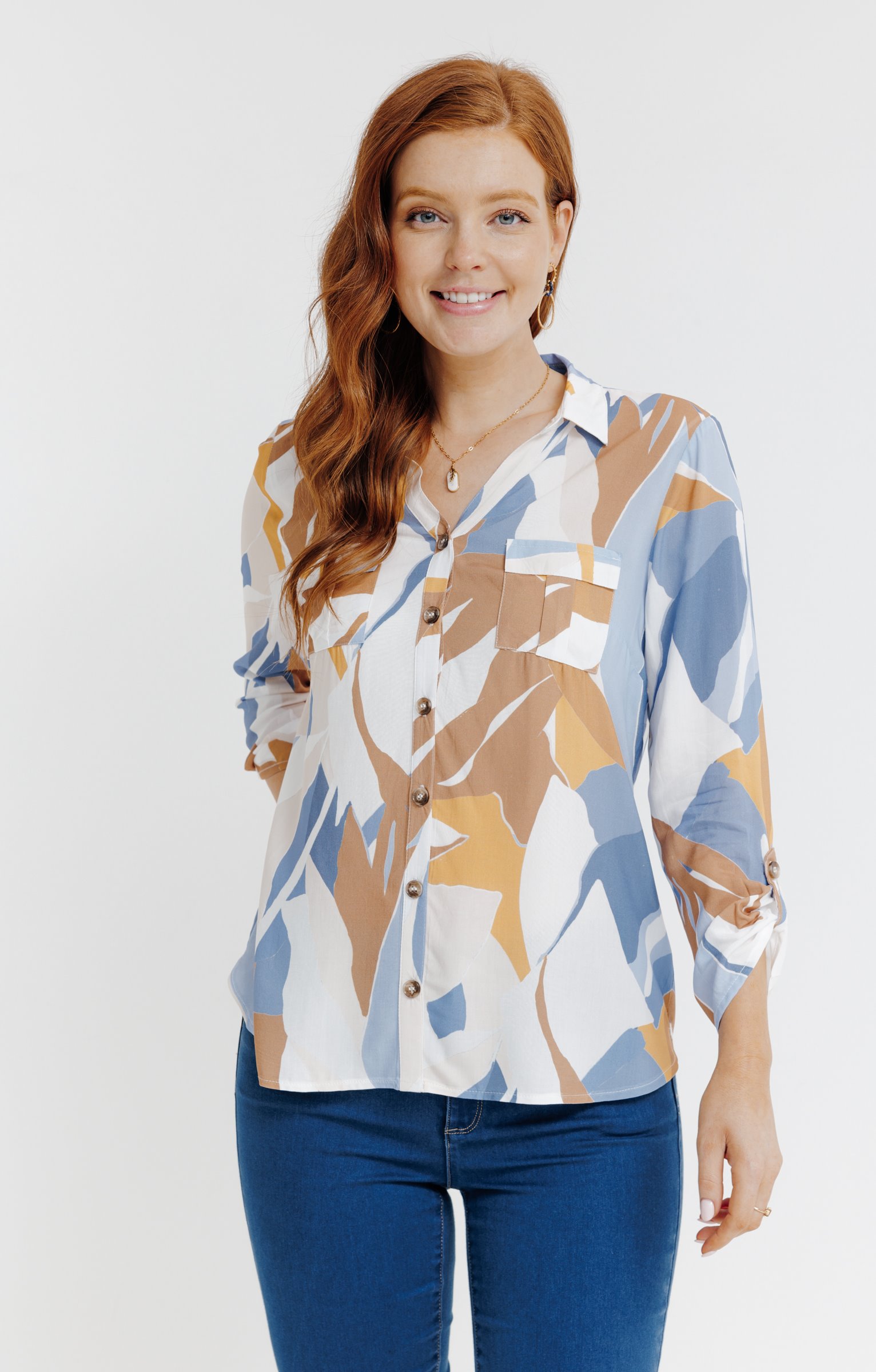 Chemise imprimée  graphique  - ÉCRU