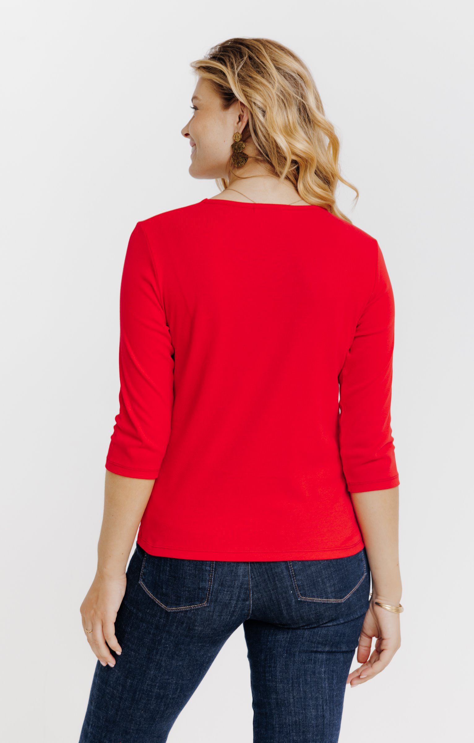 Tee-shirt imprimé placé - ROUGE