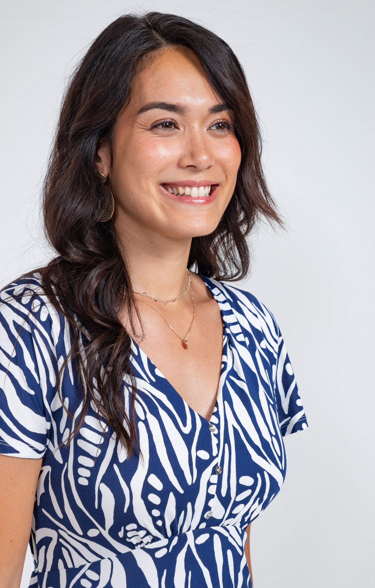 Robe longue en maille  - BLEU