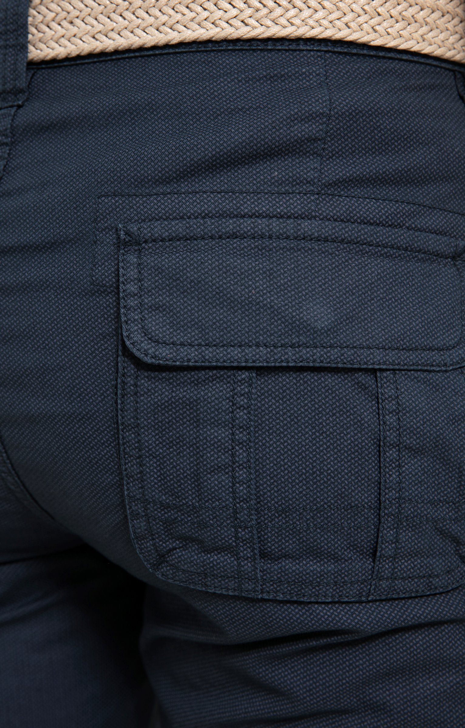 Bermuda Print Cargo avec ceinture - MARINE