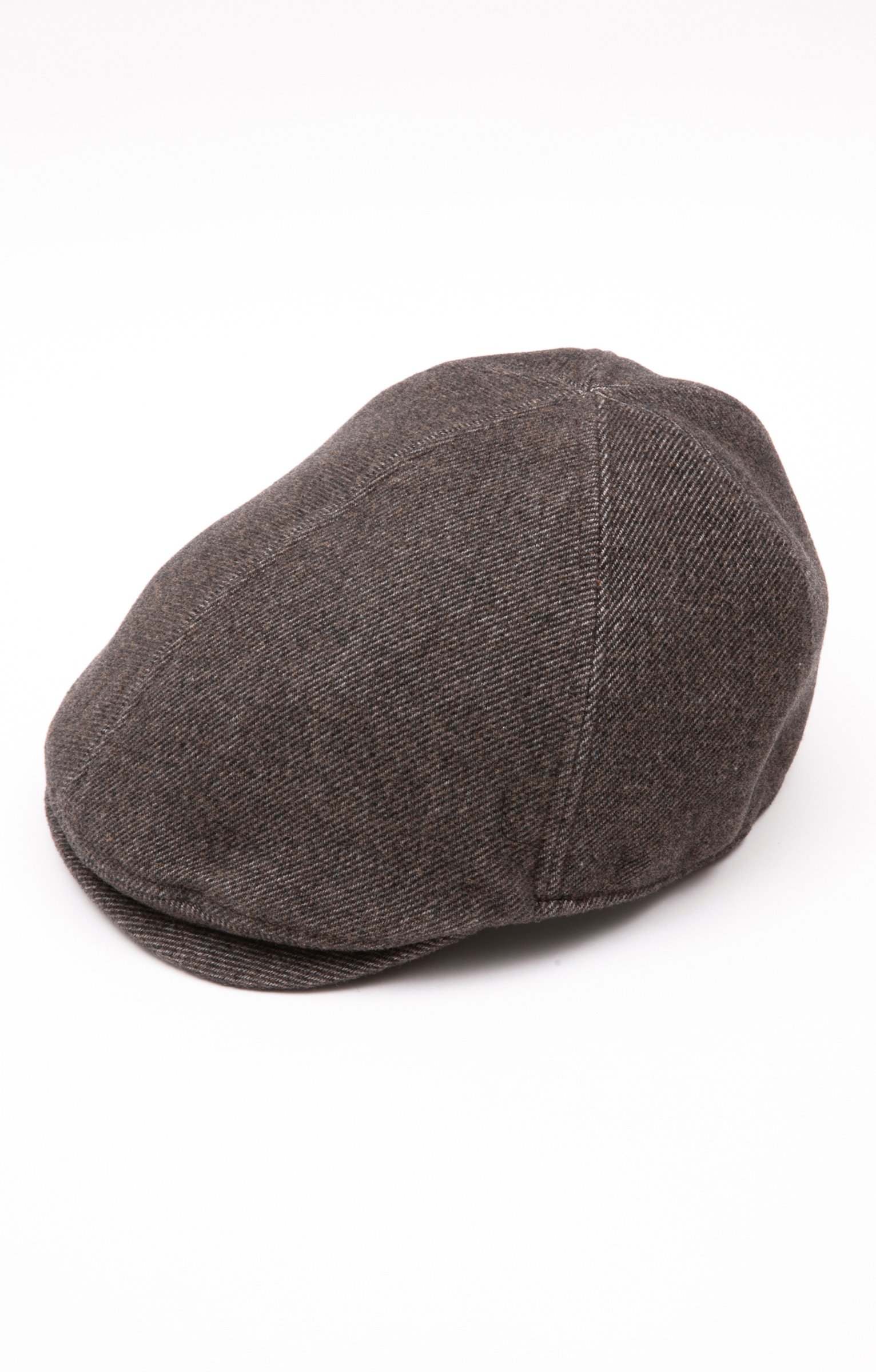 Casquette plate en polyester et viscose - MARRON