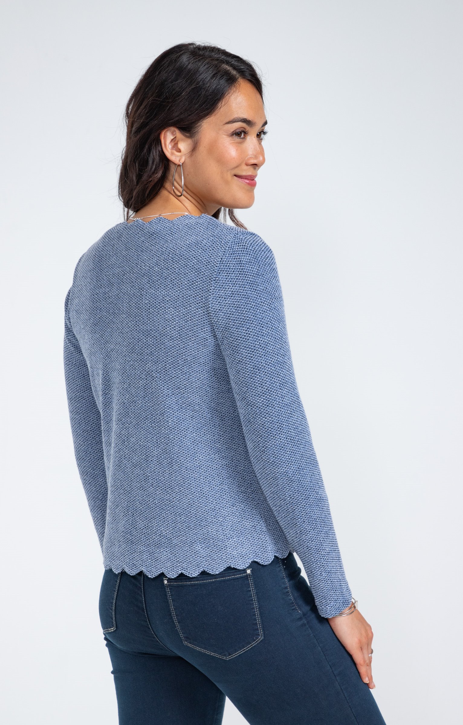 Cardigan festonné - INDIGO