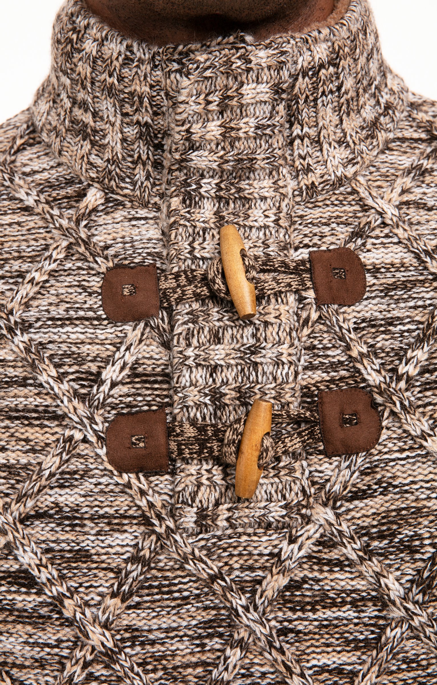 Pull col montant torsadé - CAMEL