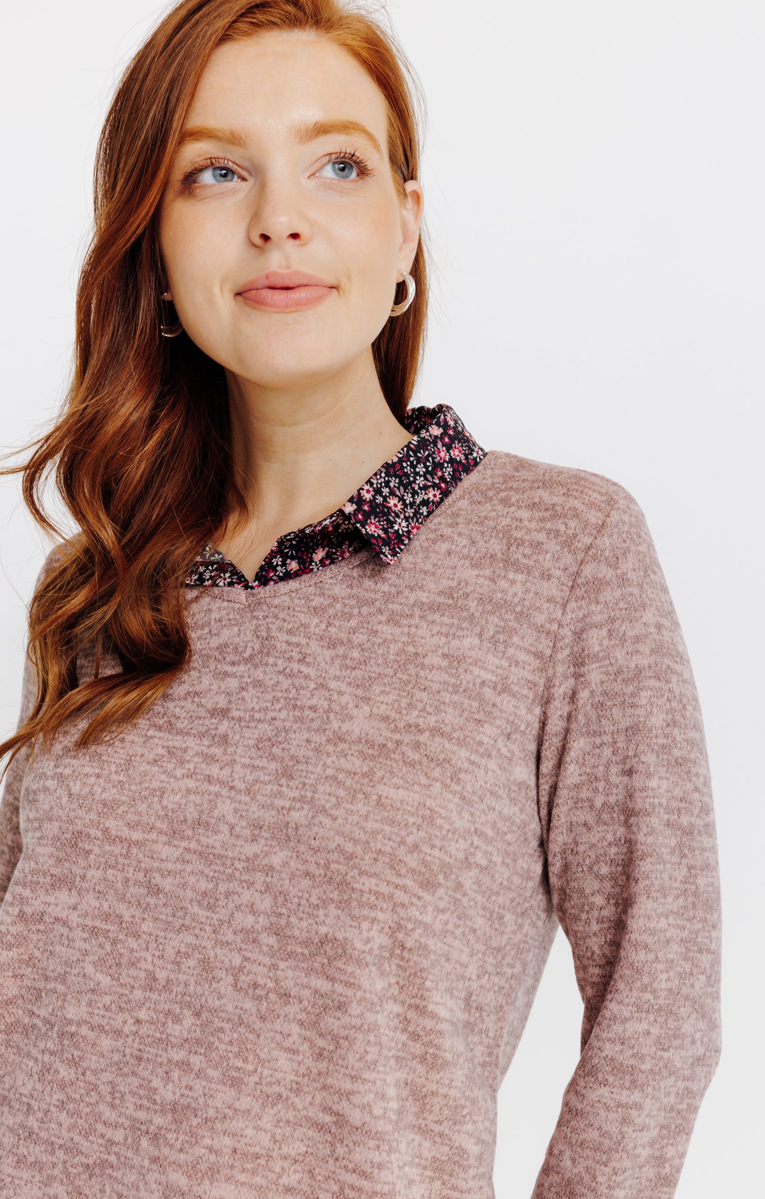 T-SHIRT 2EN1 MANCHES LONGUES - ROSE