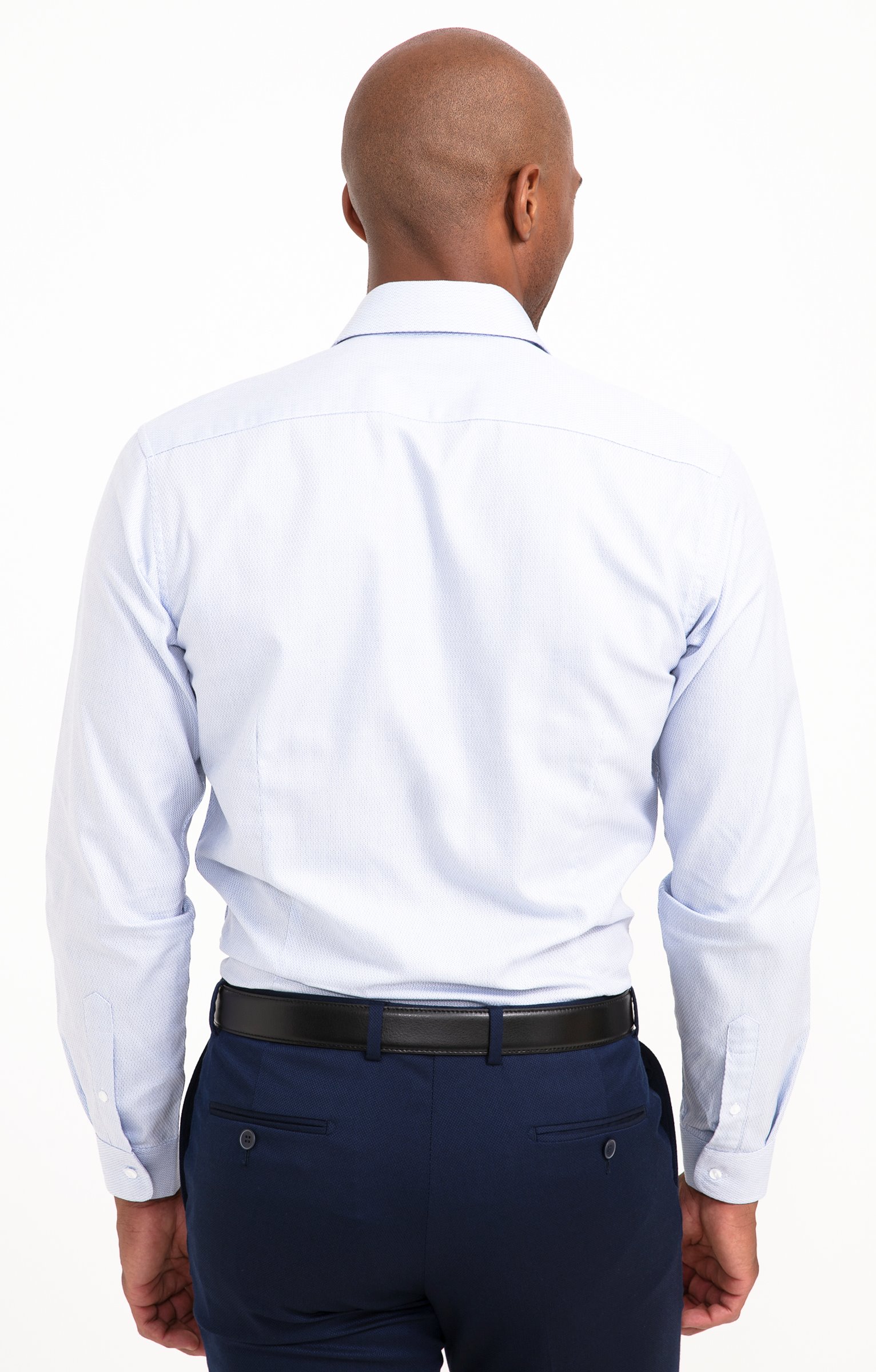 Chemise TEXTURE coupe ajustée - BLEU CIEL