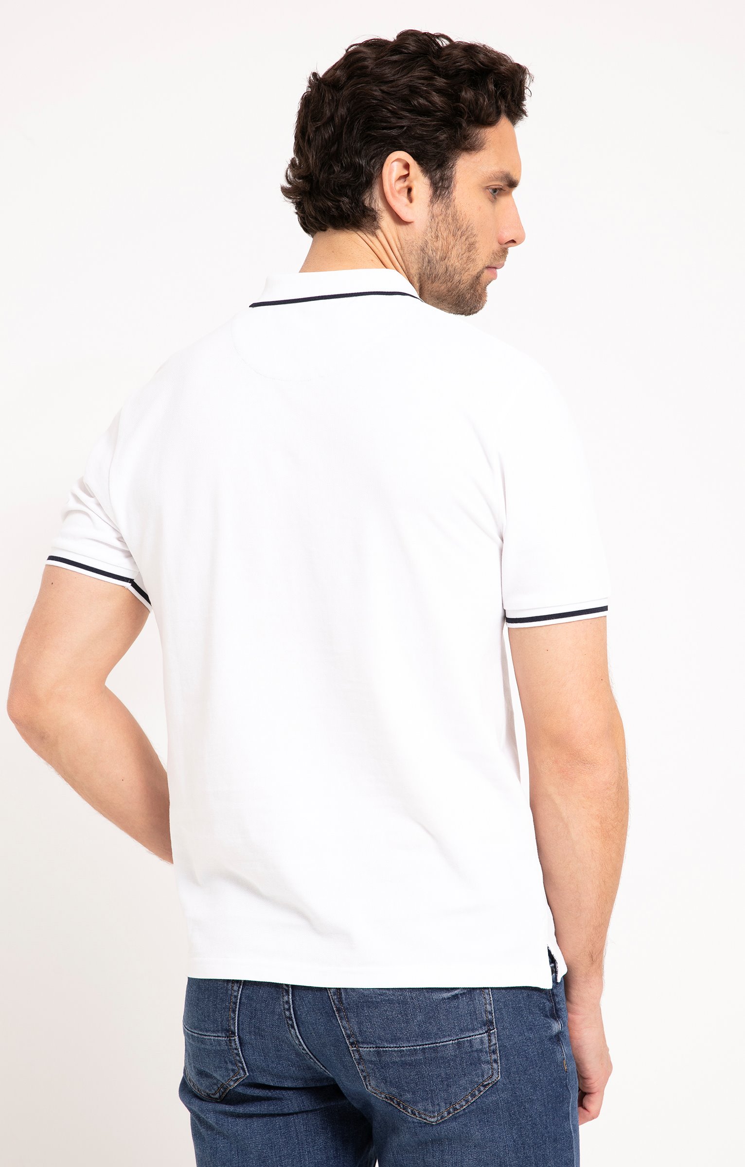 Polo manches courtes Source zip - BLANC