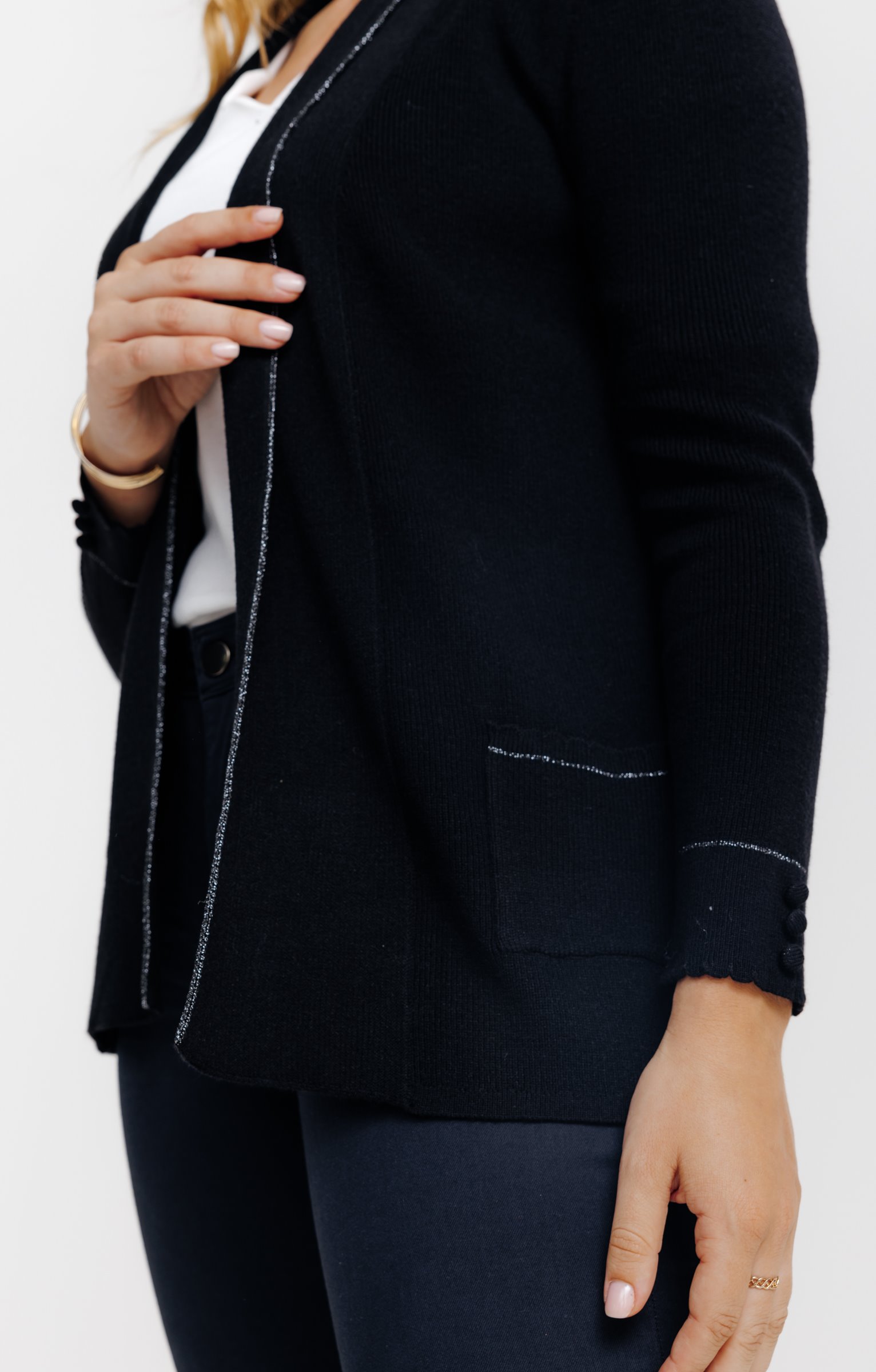 Cardigan côte anglaise - NOIR