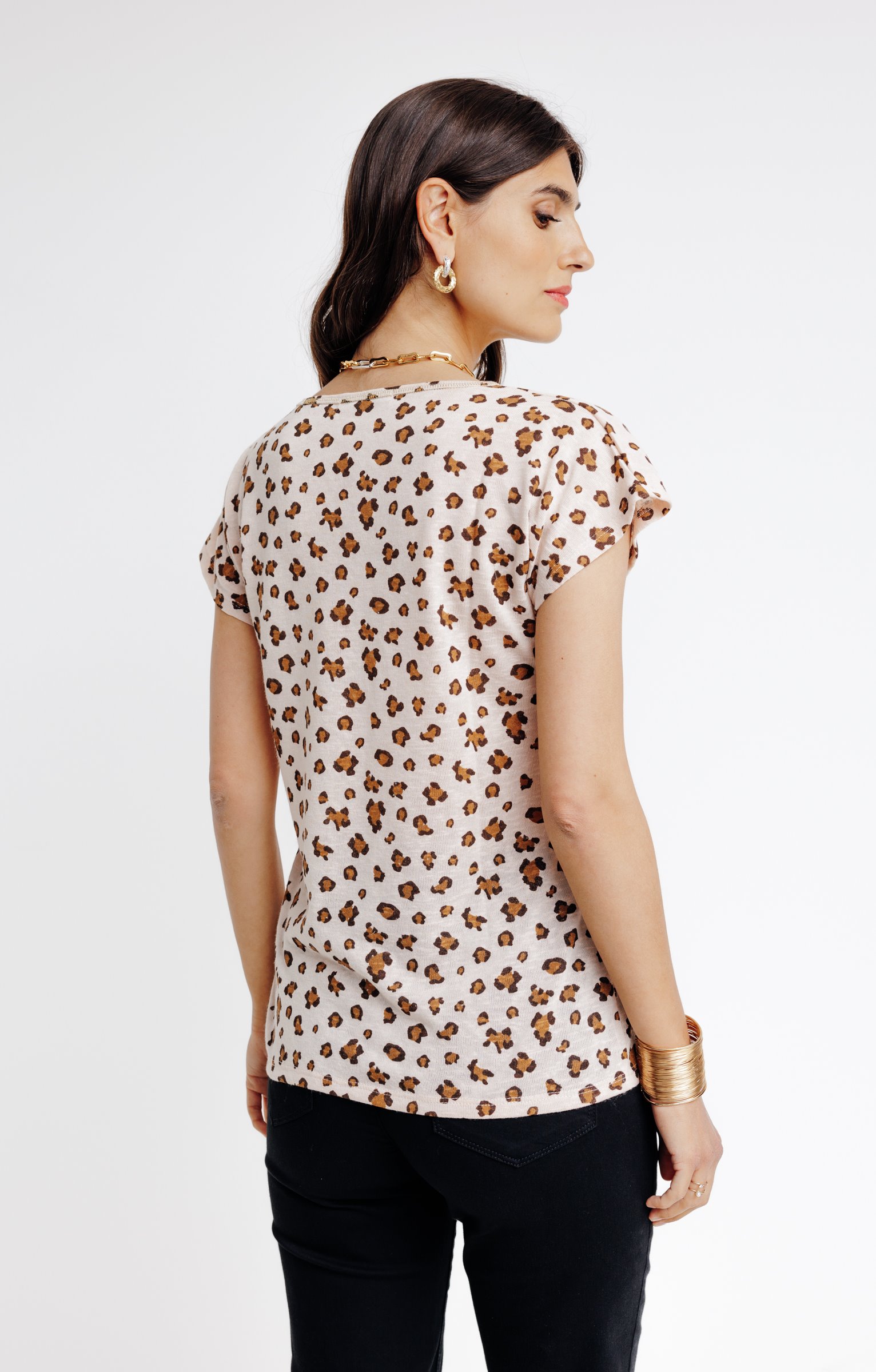 Tee-shirt imprimé all over léopard - HAVANE