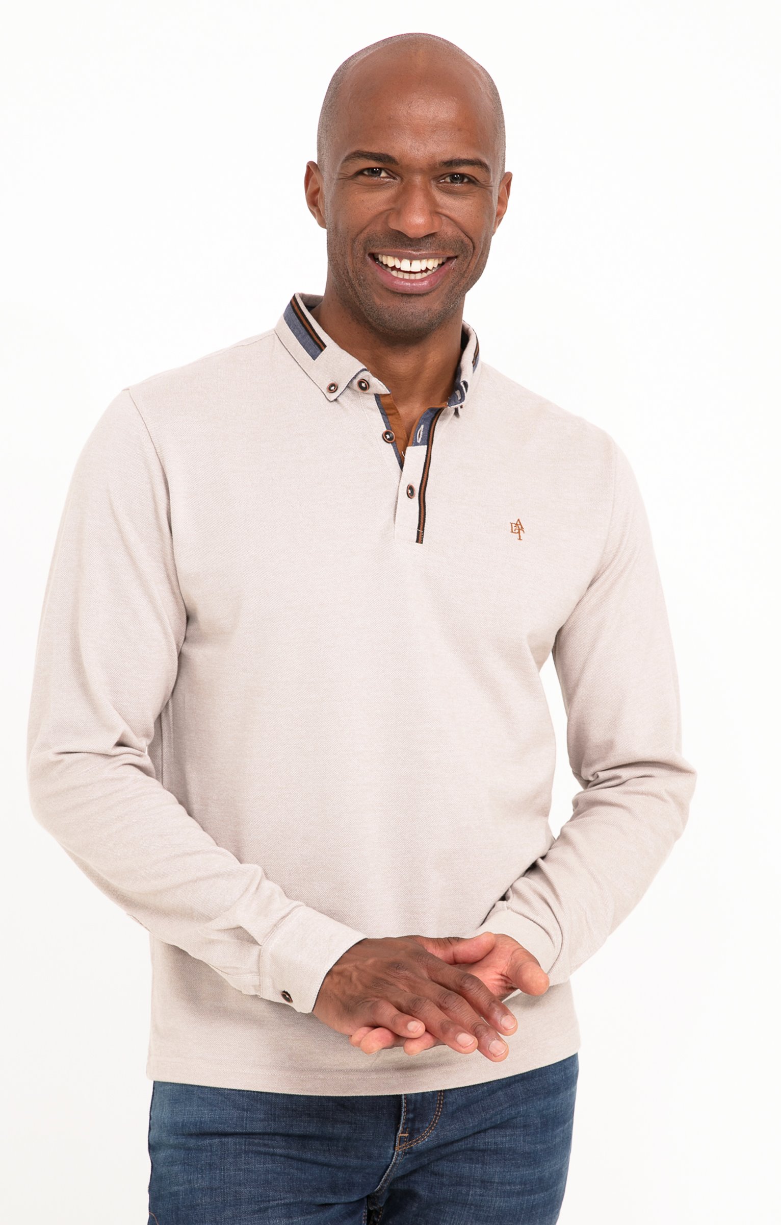 Polo manches longues PK Shiny - BEIGE