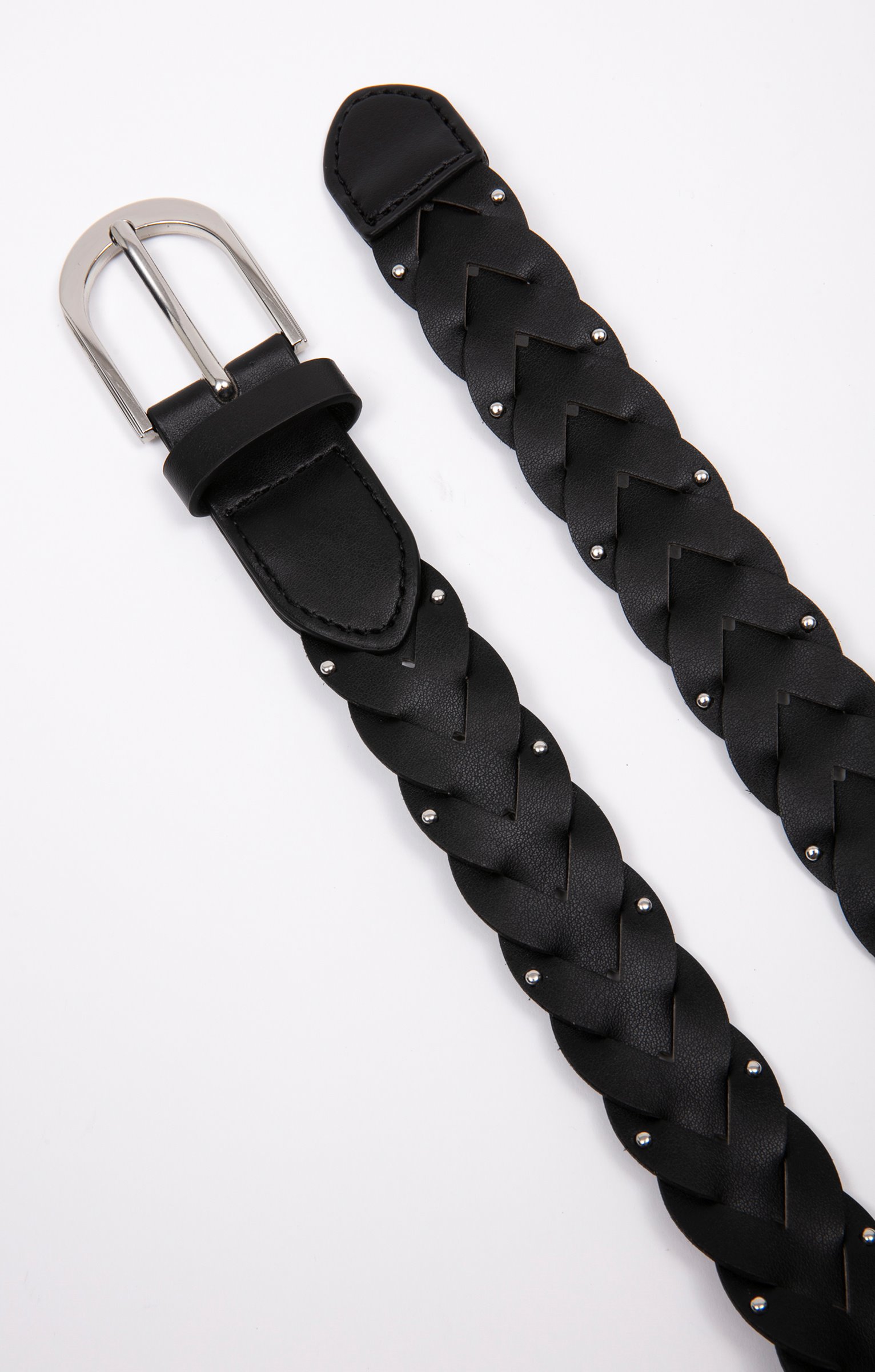 Ceinture tressée - NOIR