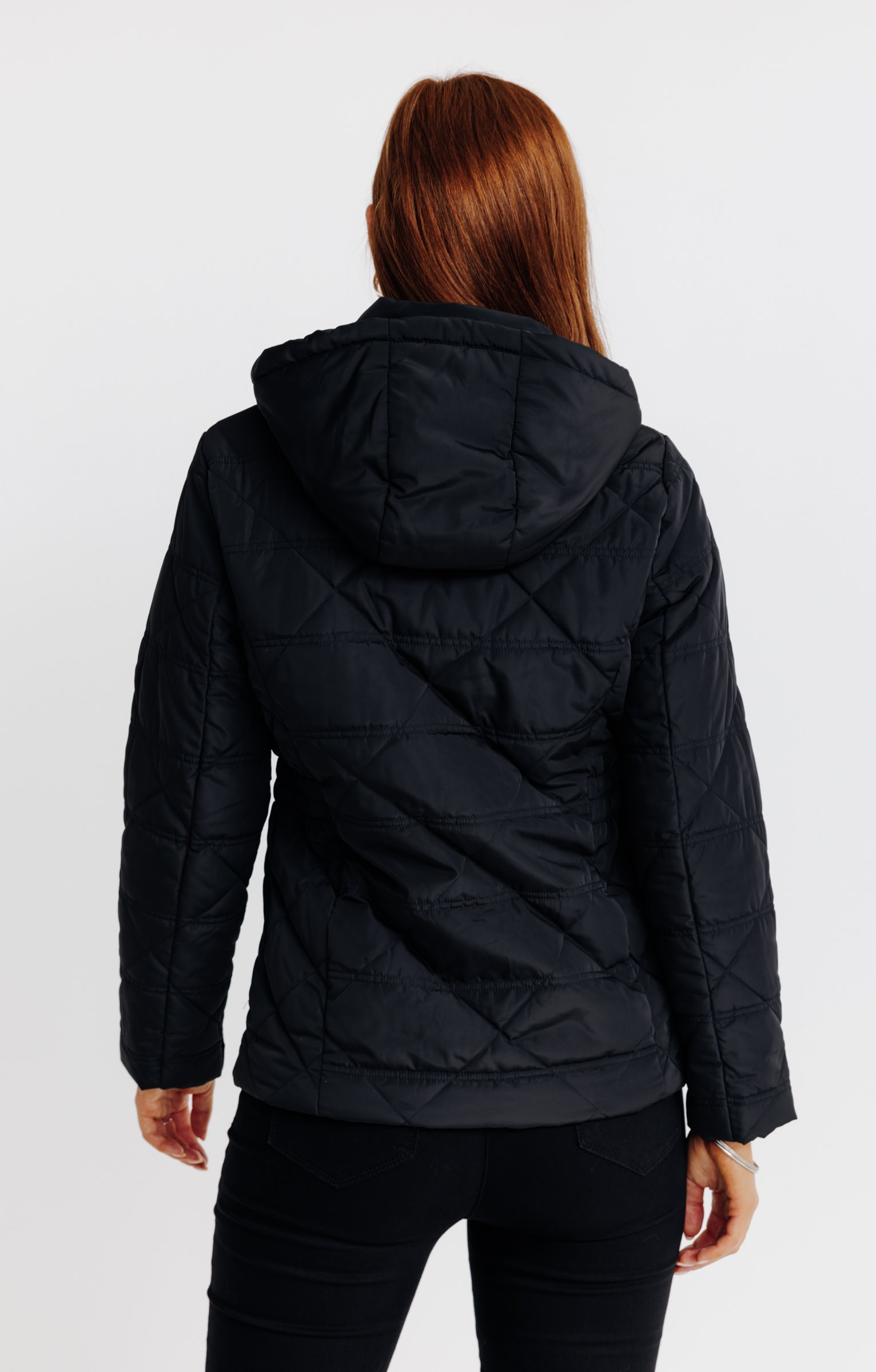 Doudoune courte matelassage fantaisie - NOIR