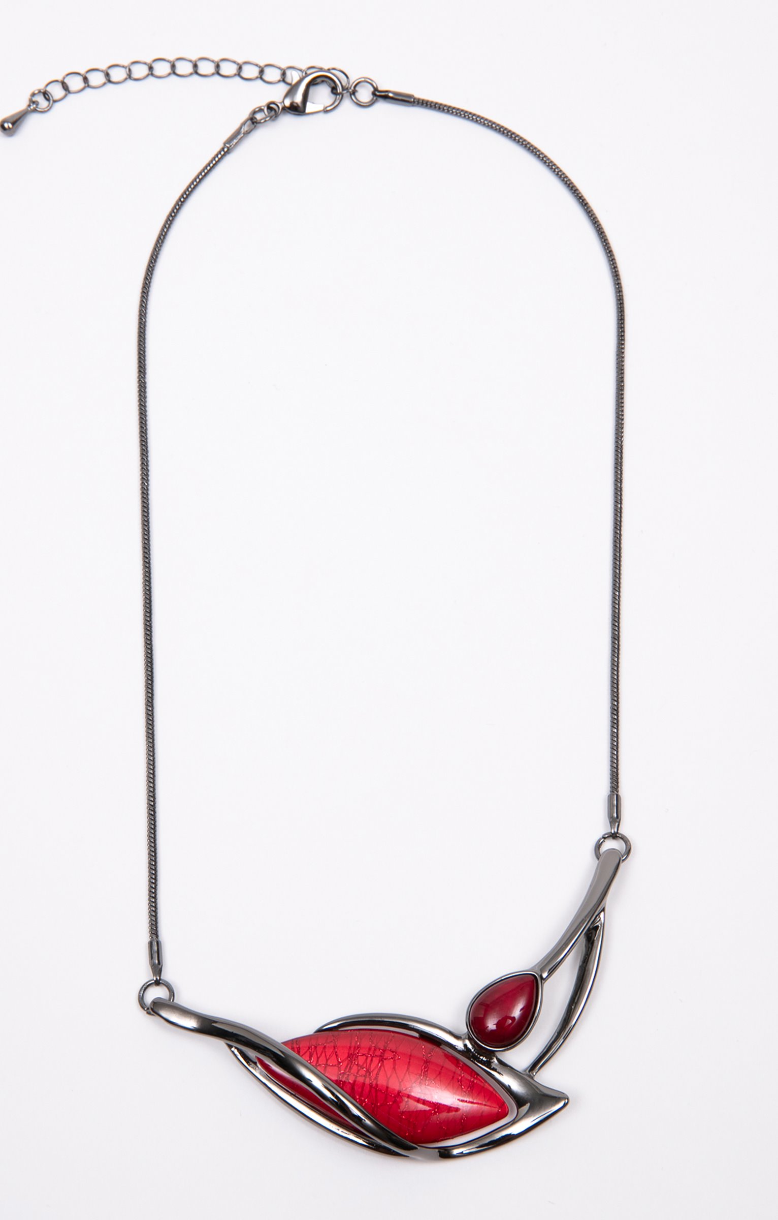 Ras de cou feuille - ROUGE