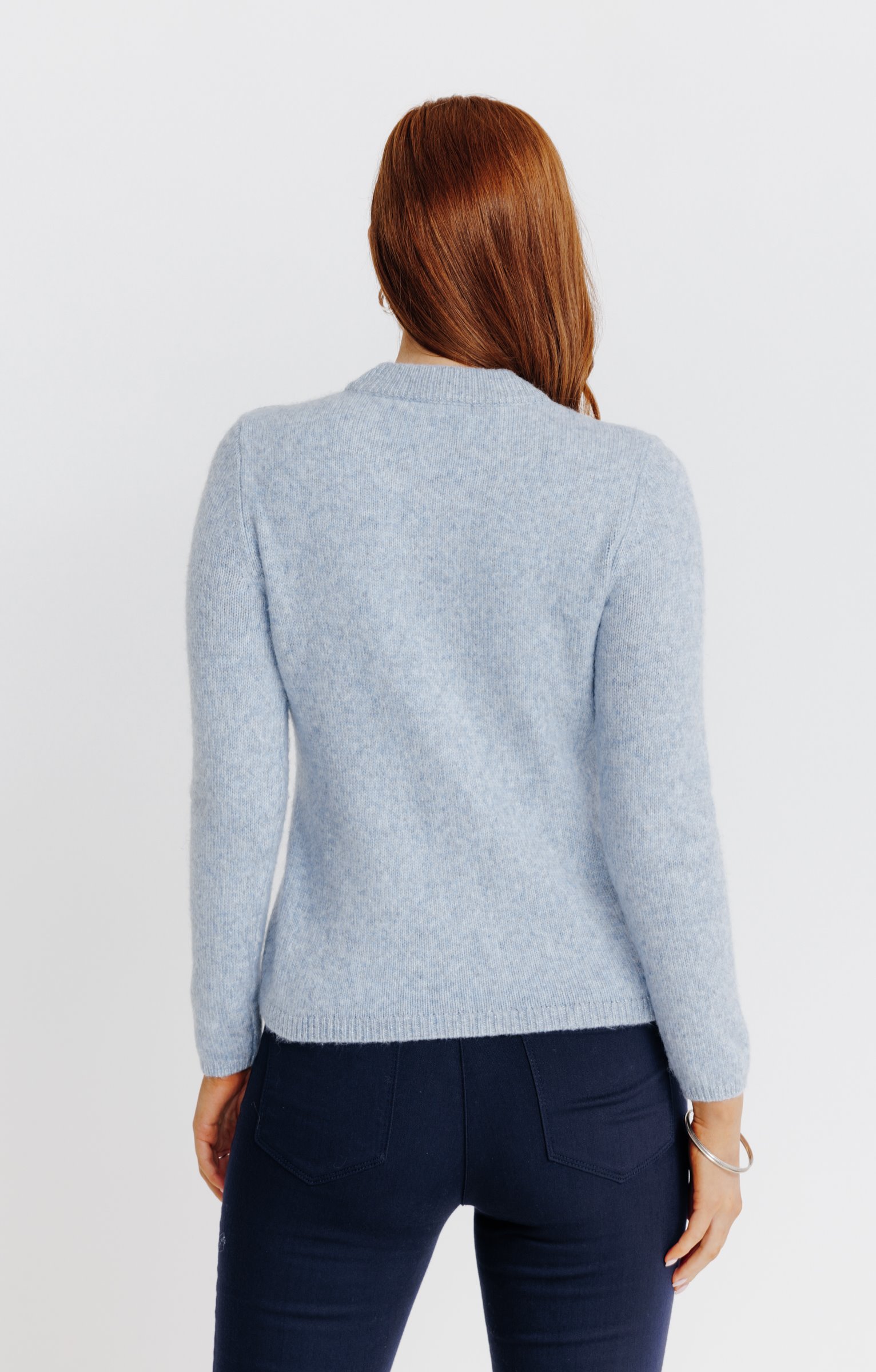 Cardigan zippé  - BLEU CIEL