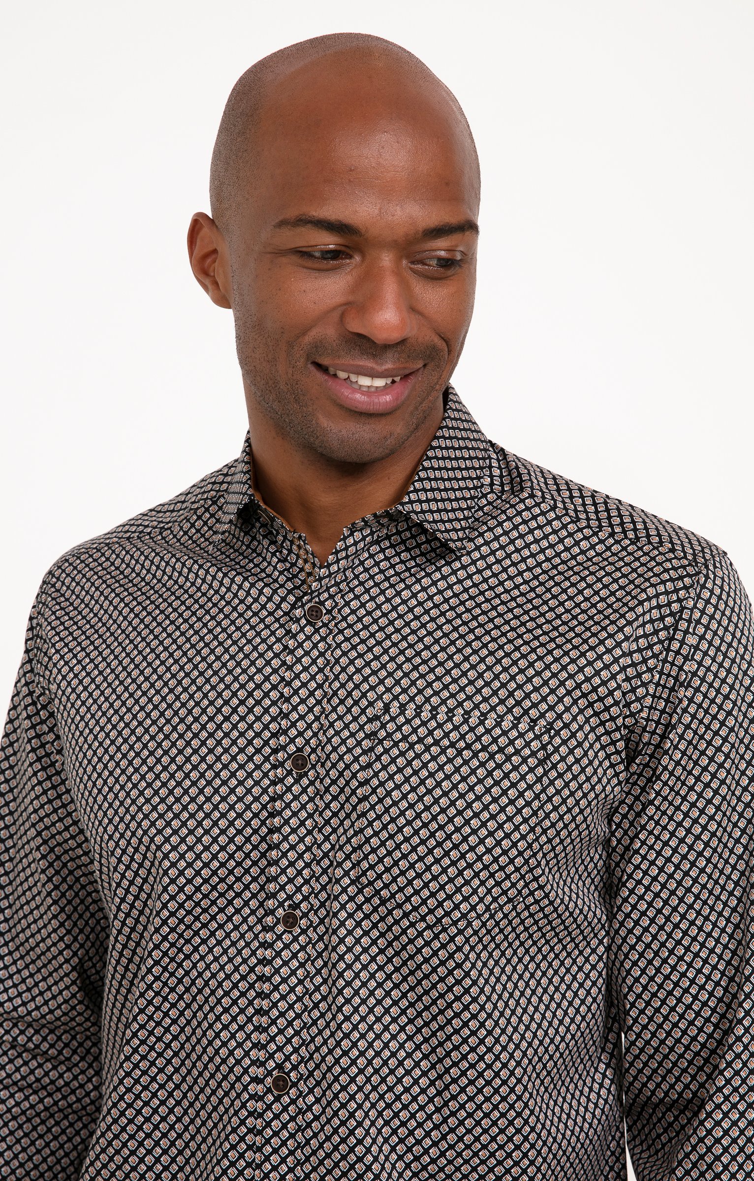 Chemise imprimée SQUARRY - NOIR