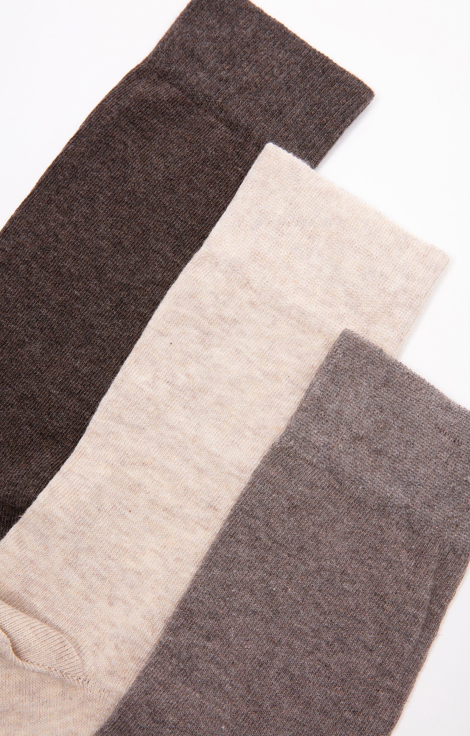 Lot de 3 paires de chaussettes UNIE MIX - MARRON