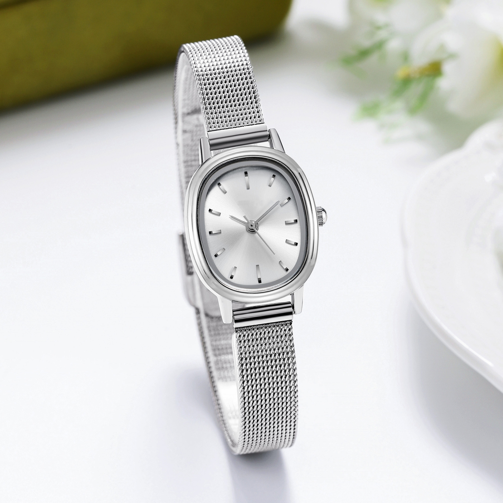High-end simple student watch waterproof stainless steel women's watch