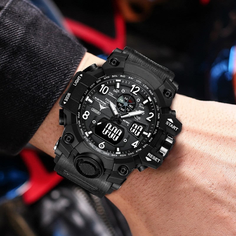 Multifunctional sports watch waterproof alarm clock calendar watch