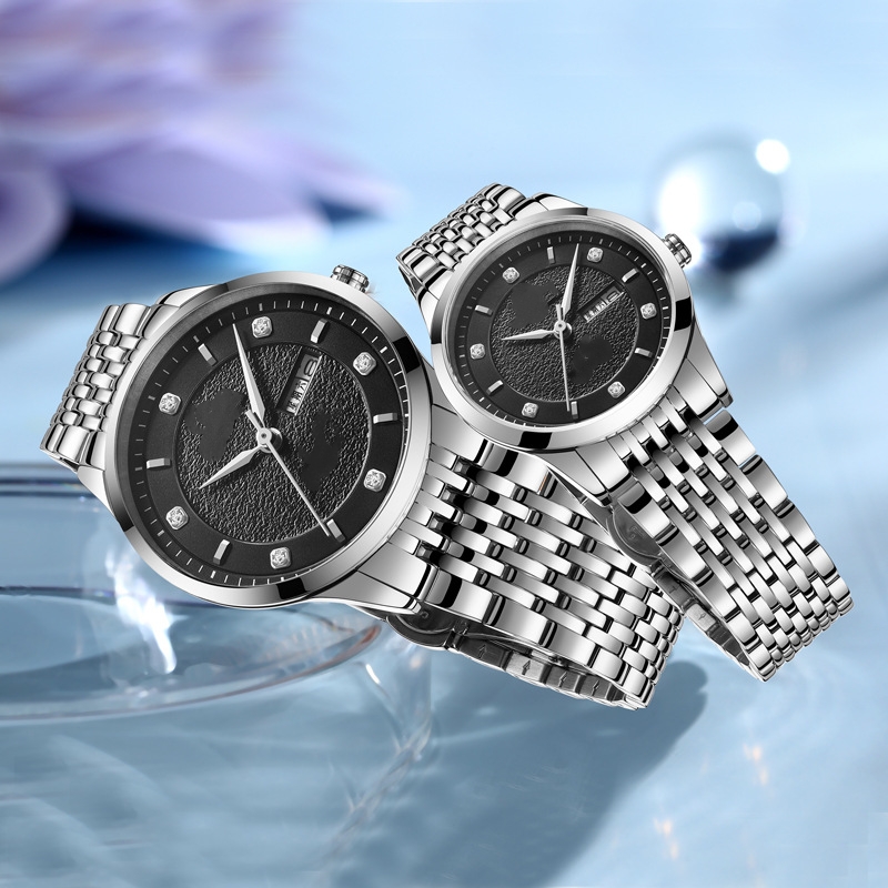 Cross-border men's watch Crown men's and women's couple's watch steel band watch