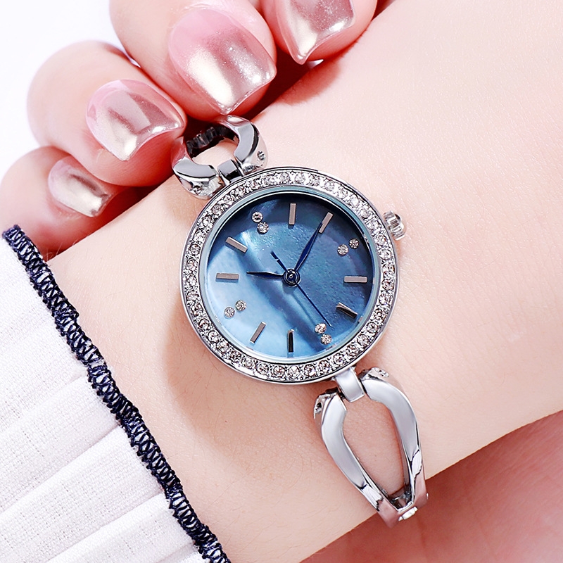 Light luxury diamond-encrusted versatile fashionable waterproof women's bracelet quartz watch