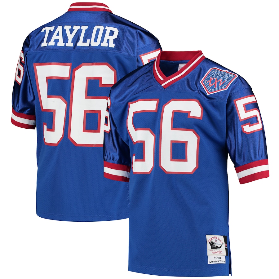 Men’s New York Giants Lawrence Taylor Mitchell & Ness Royal 1990 Authentic Throwback Retired Player Jersey