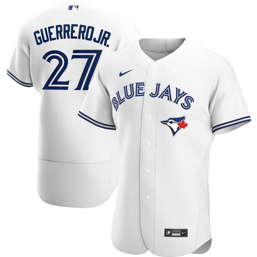 Men's Toronto Blue Jays 27 Vladimir Guerrero Jr. White Home Authentic Player Jersey