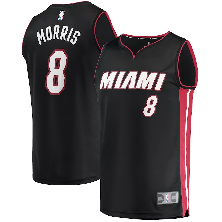 Youth Miami Heat Markieff Morris Fanatics Branded Black 2021/22 Fast Break Replica Jersey - Icon Edition