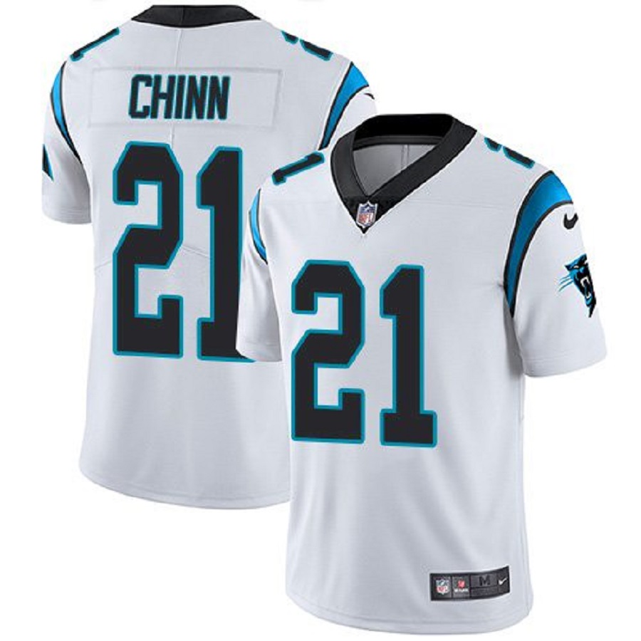 Men's Carolina Panthers 21 Jeremy Chinn White Vapor Untouchable Limited Jersey