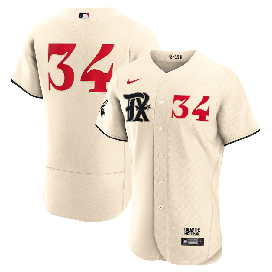 Men's Texas Rangers Nolan Ryan Cream 2023 City Connect Authentic Player Jersey