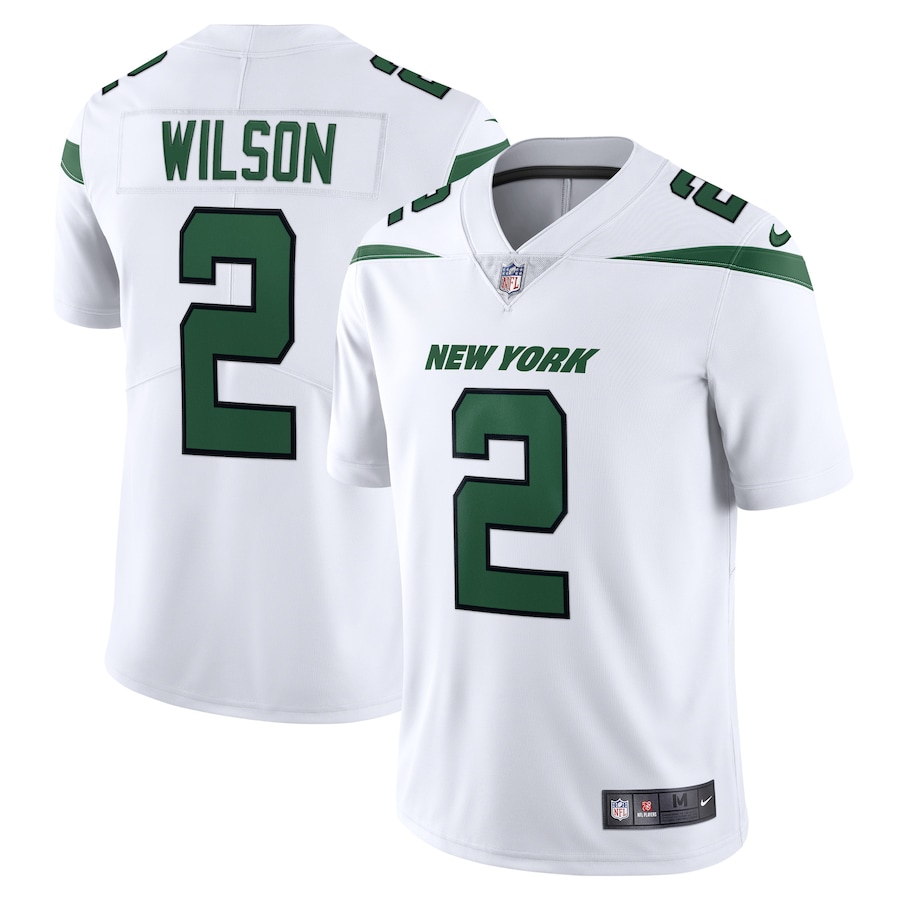 Men’s New York Jets Zach Wilson Nike Spotlight White Vapor Limited Jersey