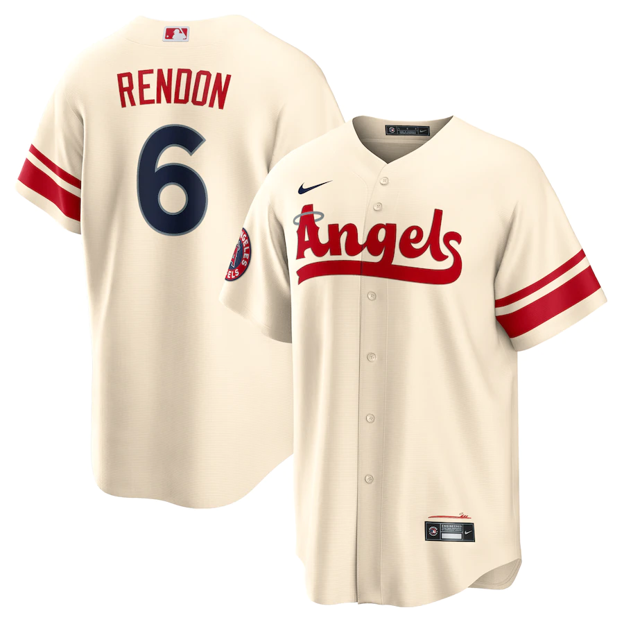 Men's Los Angeles Angels Anthony Rendon Cream 2022 City Connect Replica Player Jersey