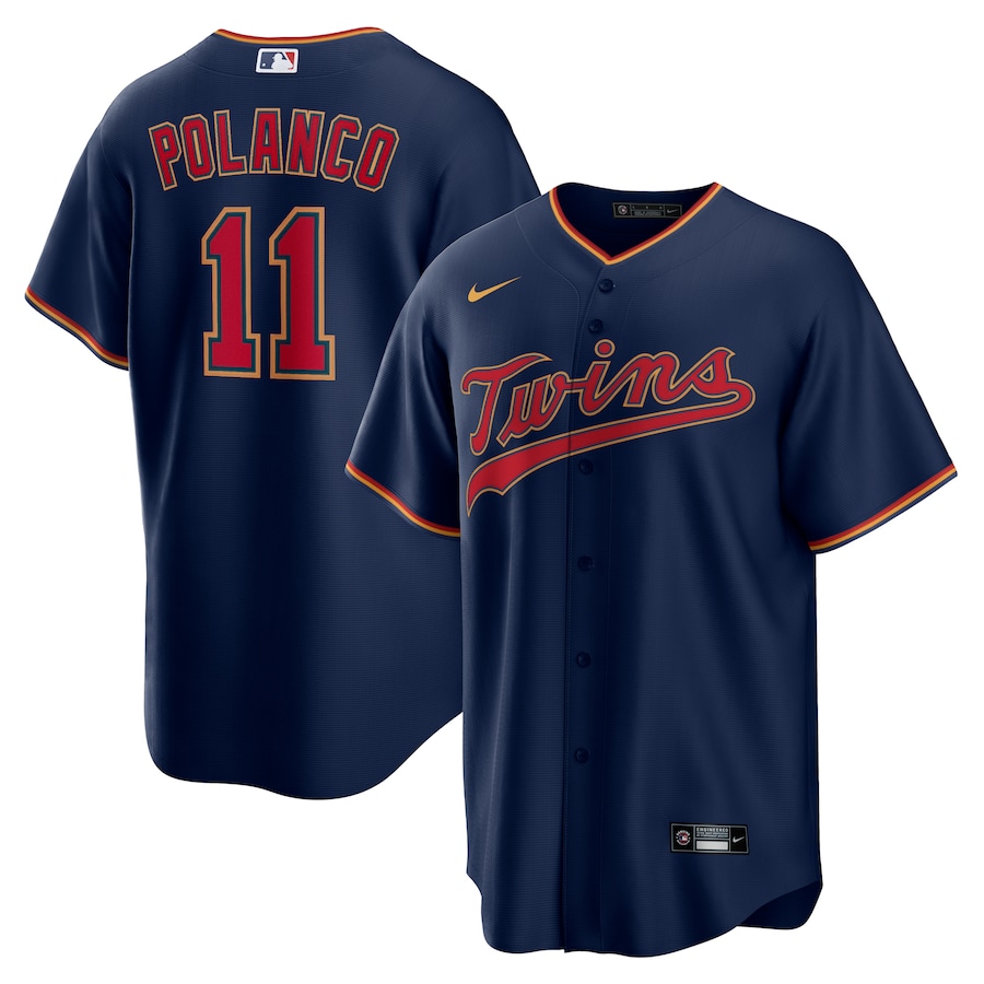 Men's Minnesota Twins Jorge Polanco Navy Alternate Replica Player Name Jersey