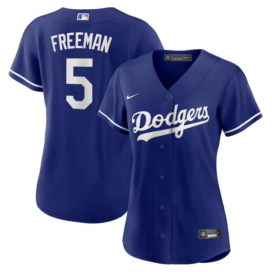 Women's Los Angeles Dodgers Freddie Freeman Royal Alternate Replica Player Jersey