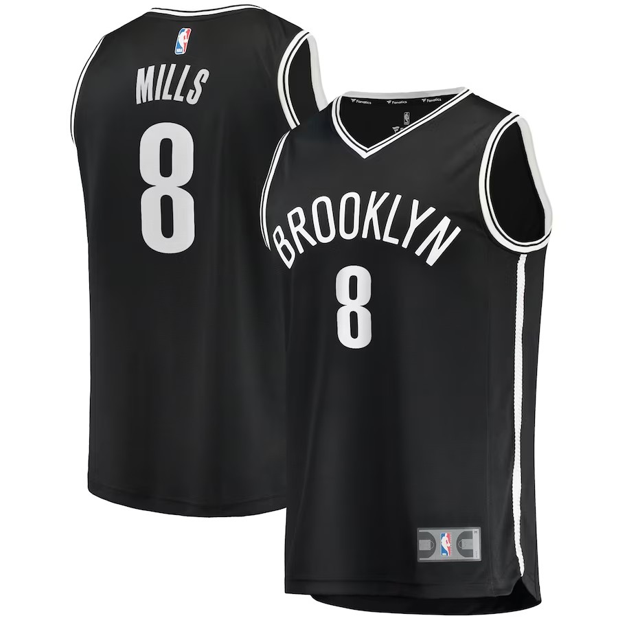 Men's Brooklyn Nets Patty Mills Fanatics Branded Black 2021/22 Fast Break Replica Jersey - Icon Edition