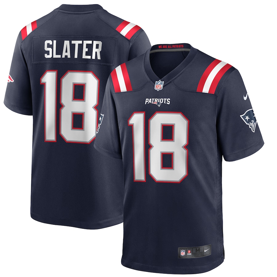 Men’s New England Patriots Matthew Slater Nike Navy Game Player Jersey