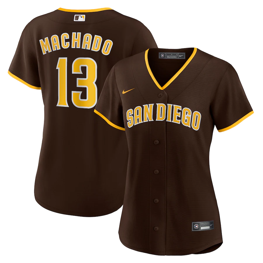Women's San Diego Padres Manny Machado Brown Road Replica Player Jersey