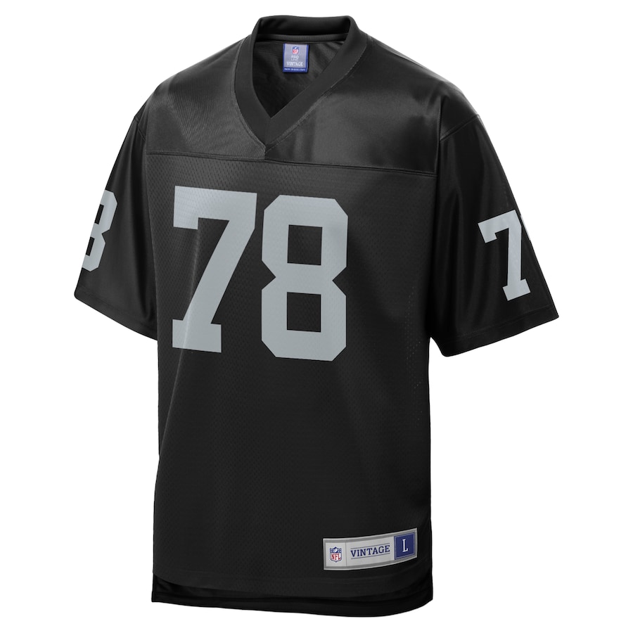 Men’s Las Vegas Raiders Art Shell NFL Pro Line Black Replica Retired Player Jersey